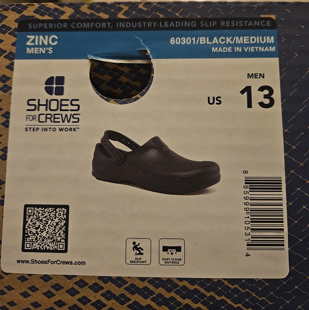 Shoes For Crews Men's Black Slip-Ons